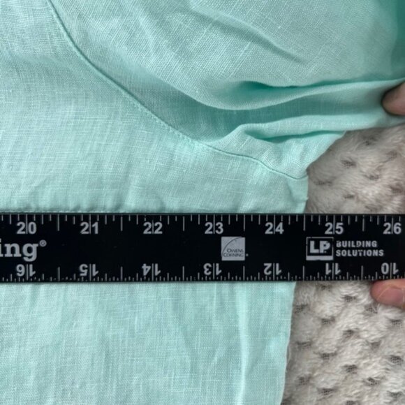 Ali Miles‎ Top Linen Blend Lace Trim Button Down Lightweight Lagenlook Artsy XL - Picture 6 of 8